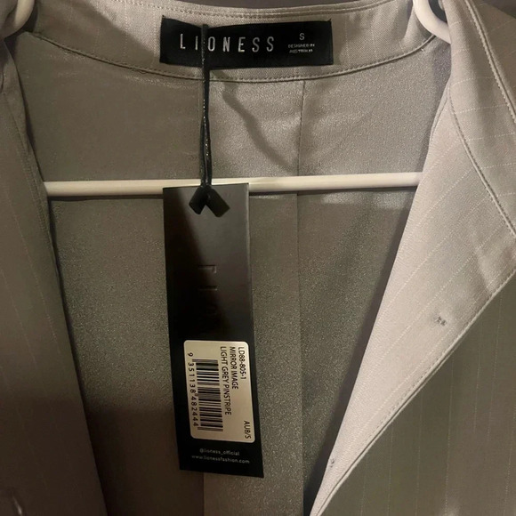 Lioness Grey Pinstripe Mirror Image Dress - Picture 4 of 4